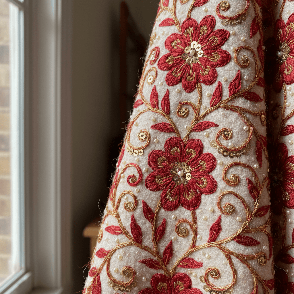 Hand-embroidered Stole