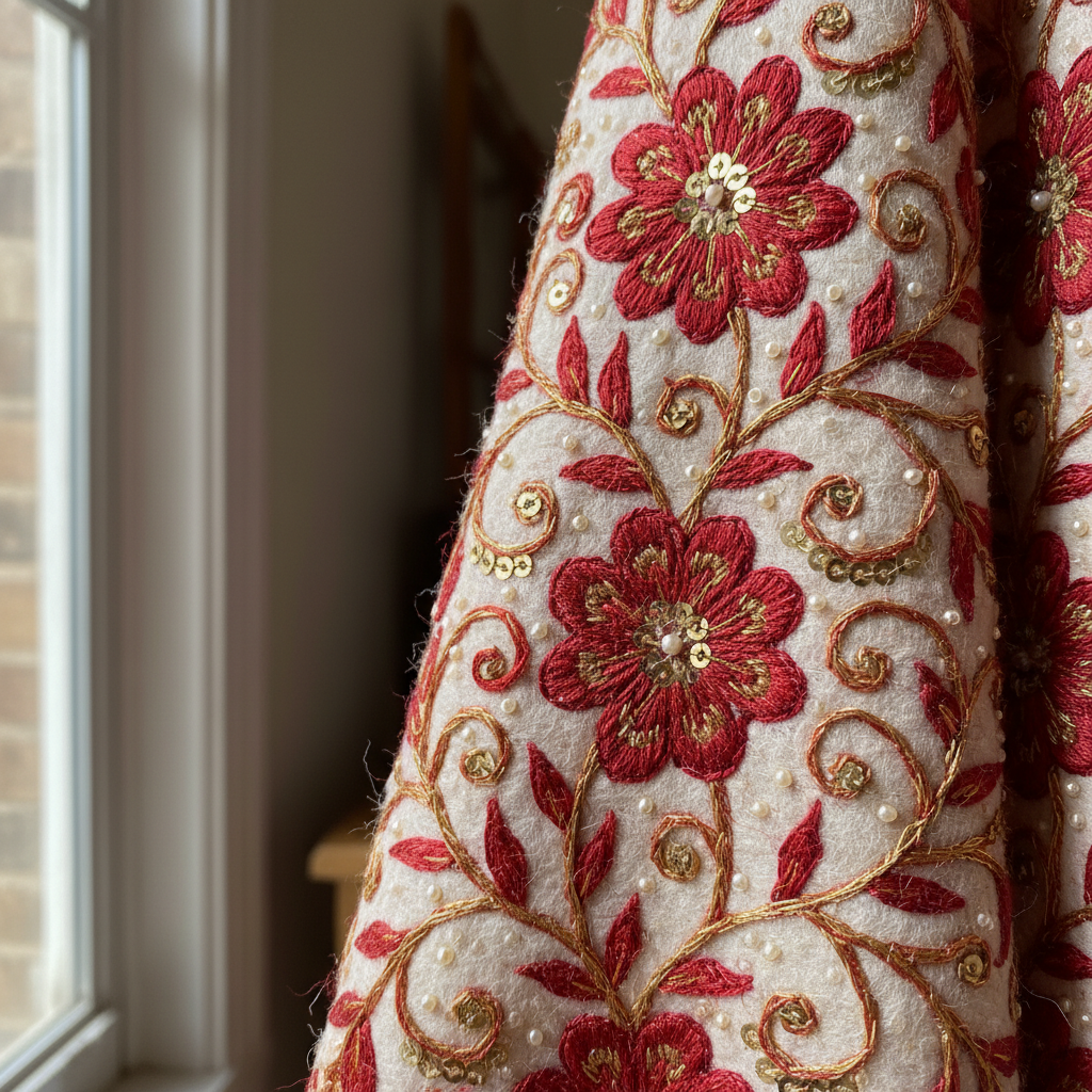 Hand-embroidered Stole
